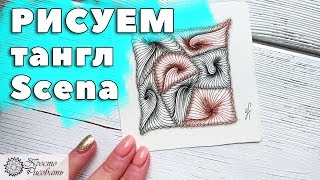 РИСУЕМ УЗОРЫ Зентангла! Тангл Scena