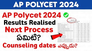 ap polycet counselling 2024 | ap polycet results after next process 2024 big update