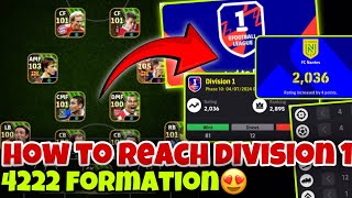 4222 Formation😍| How to Reach Division 1❤️| efootball | Pes | zenor | Efootball Gameplay |