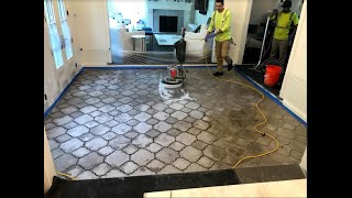 Strip & Seal Concrete Tiles Indoors