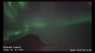 Aurora-Kirkjufell, Iceland 100724_01 (2x speed playback)