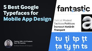 Best Google Fonts for Mobile App Design - 4 New Discoveries