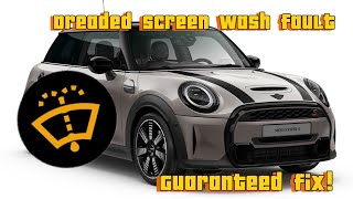 THE DREADED SCREEN WASH FAULT ! Mini Cooper screen wash fault fix | screen wash bottle replacement