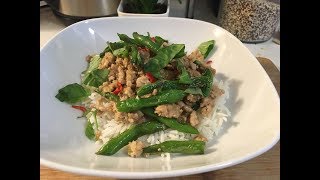 How to make THAI FOOD AT HOME! ( Pad Krapow Moo)