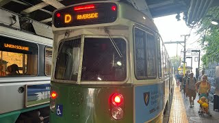 Boston MBTA 1997 Kinki Sharyo Type 7 LRV 3706 on the Green line D Branch