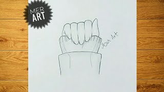 Easiest way to draw anime hand // learn How to draw