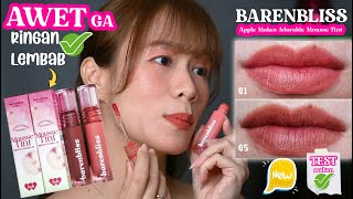 REVIEW BARENBLISS BNB APPLE-MAKES ADORABLE MOUSSE TINT DI BIBIR GELAP & SWATCHES TANPA BASE MAKEUP