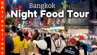 Chinatown in Bangkok at Yaowarat road Night walk: Street Food Journey