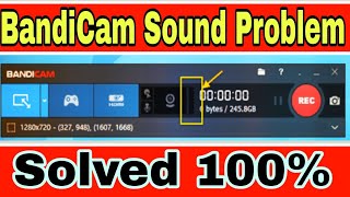 How to fix BandiCam Sound record problem|| bandicam not record Audio|Bandicam Microphone problem