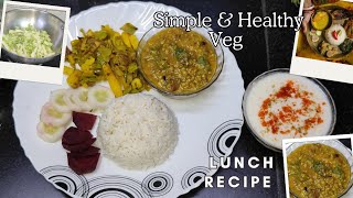 Simple & Healthy Veg Thali for Lunch | Ghar ka Khana | Easy Thali recipe |