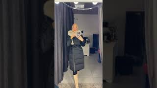 Video of Cream Black Long Winter Jacket from EME boutique #fashion #outfit #winterelegance