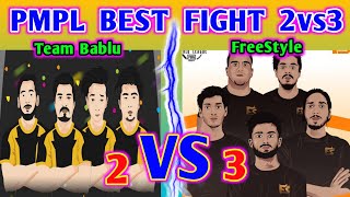 Team Bablu vs FreeStyle Last Zone Fight in PMPL | Highlight | 2 vs 3 Satuation | Intense Fight 👌