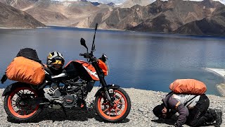 LEH TO PANGONG TSO LAKE VIA CHANGLA PASS | LADAKH ZANSKAR RIDE 2024 | EP - 4 | FREEWAY RIDER