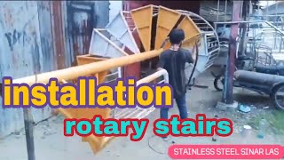 Pemasangan Tangga Putar spiral stairs | rotary stairs