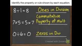 Multiplication Properties and Division Rules 3-5