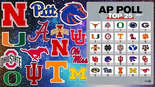 College Football AP Top 25 Poll *UPDATED* for Week 7