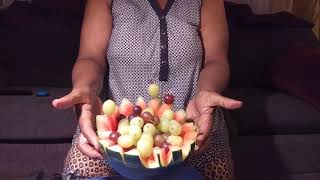 Water melone  fruit plate  ከሀባብ የተሰራ የፍራፍሪ ማቅረቢያ