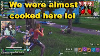 Our clowning almost lost us the game LOL! | Fortnite with Viewers