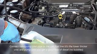 Ford Mondeo 2.0 diesel 2007 to 2012'  Bleeding the fuel system after filter change