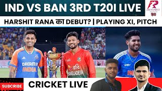 IND vs BAN 3rd T20I LIVE: Rain Threat in Hyderabad? Harshit Rana out due to viral infection