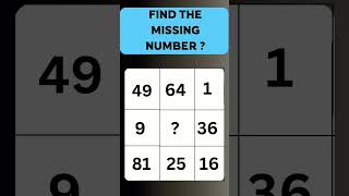 FIND THE MISSING NUMBER. #maths #mathematics  #quiz