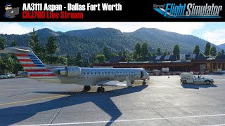 MSFS 2020 | VATSIM | Aspen - Dallas Fort Worth (AA3111) | CRJ700 Full Flight