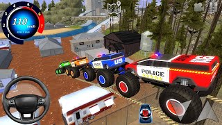 Offroad US Police Monster Truck Multiplayer Mud Impossible Driving Android Gameplay Off-road Outlaws