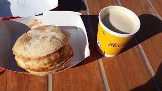 McDonald's Breakfast Spain | Patata Tortilla Sandwich And Salted Caramel Latte Latte #shorts