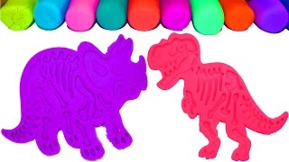 Учим Цвета с Плей до Пластилин для детей Лепим Динозавра из пластилина Play Doh Видео для малышей