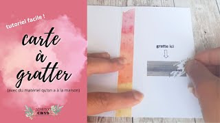 CARTES À GRATTER c'est facile avec du matériel qu'on a à la maison (idéale pour les enfants)