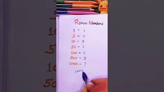 How to write Roman Numerals#romannumerals #shortvideo #youtubeshorts