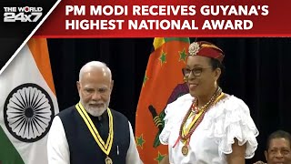 PM Modi News | PM Modi Celebrated With Guyana's Highest National Award | NDTV 24x7 LIVE