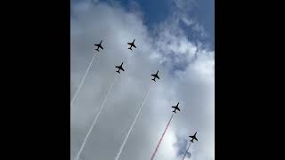 Red arrows at headcorn airshow (battle of britian) #barbie #headcorn #redarrows