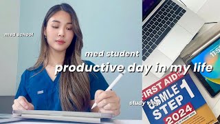 PRODUCTIVE med school study vlog ✨| med student, lab, UWorld, exams