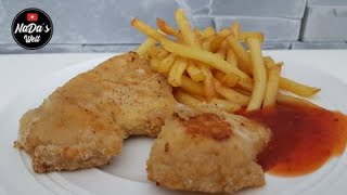 Hähnchenschnitzel im Ofen, Rezept | Panierte Schnitzel zum Mittagessen