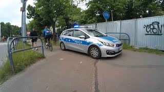 Wypadek rowerzysty? Gdańsk, ul. Hallera. 1-vi-2023