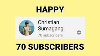 HAPPY 70 SUBSCRIBERS! 🎉