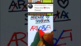 ARNAV  ❤️ SNEHA Name Logo Design #trending #art #logo #viral #youtubeshorts #shorts