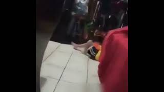 kid cries then gets fallen over by a shoe cabinet