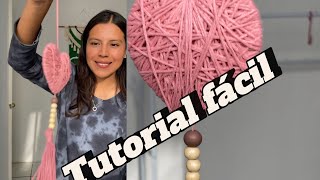 Colgante de corazón TUTORIAL 🧵🤲🩷