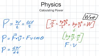 3 ways to calculate power - Physics