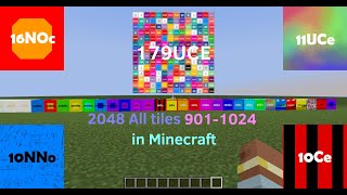 2048 All tiles 901-1024 in Minecraft (Part 8, JDYT's remix)