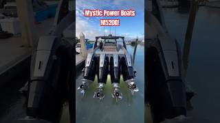 Mystic 52 con 4 motores Mercury outboard V12 ⚡😱 #mercuryracing #boatlife