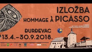 Pogled na izložbu Hommage A Picasso u Đurđevcu 2018.