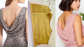 How To Cut a Cowl Back Dress/Top.  (Beginner Friendly)