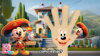 Mickey SPANISH Finger Family - Nursery Rhymes & Kids Songs