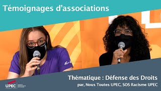 Bienvenue à l'UPEC 2021 - Live associatif "Défense des droits"