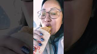 1st Time Trying Jollibee's Popular Peach Mango Pie #asmrshorts #shortsvideo #foodshorts