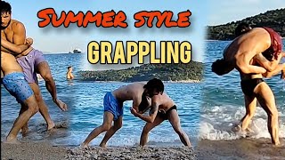 Grappling at a Beach vol2. | Martial Geeks Summer Ju Jitsu #grappling #jujitsu #wrestling #summer