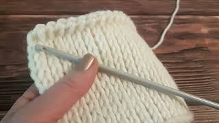 Лицевая гладь тунисским крючком. Тунисское вязание. Tunisian knitting